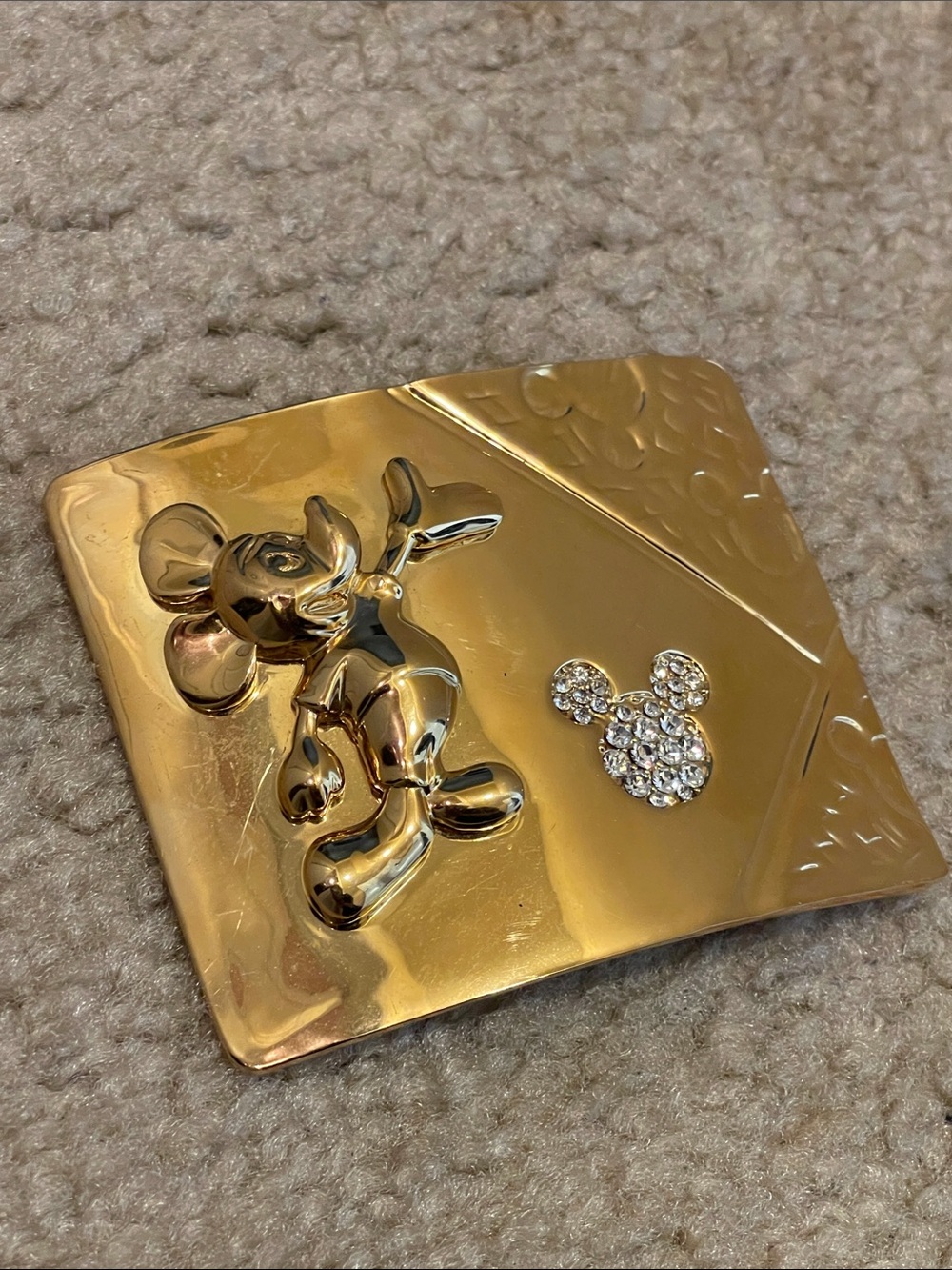 Mickey Mouse Gold Belt Buckle with Crystal Accent - Picture 2 of 11